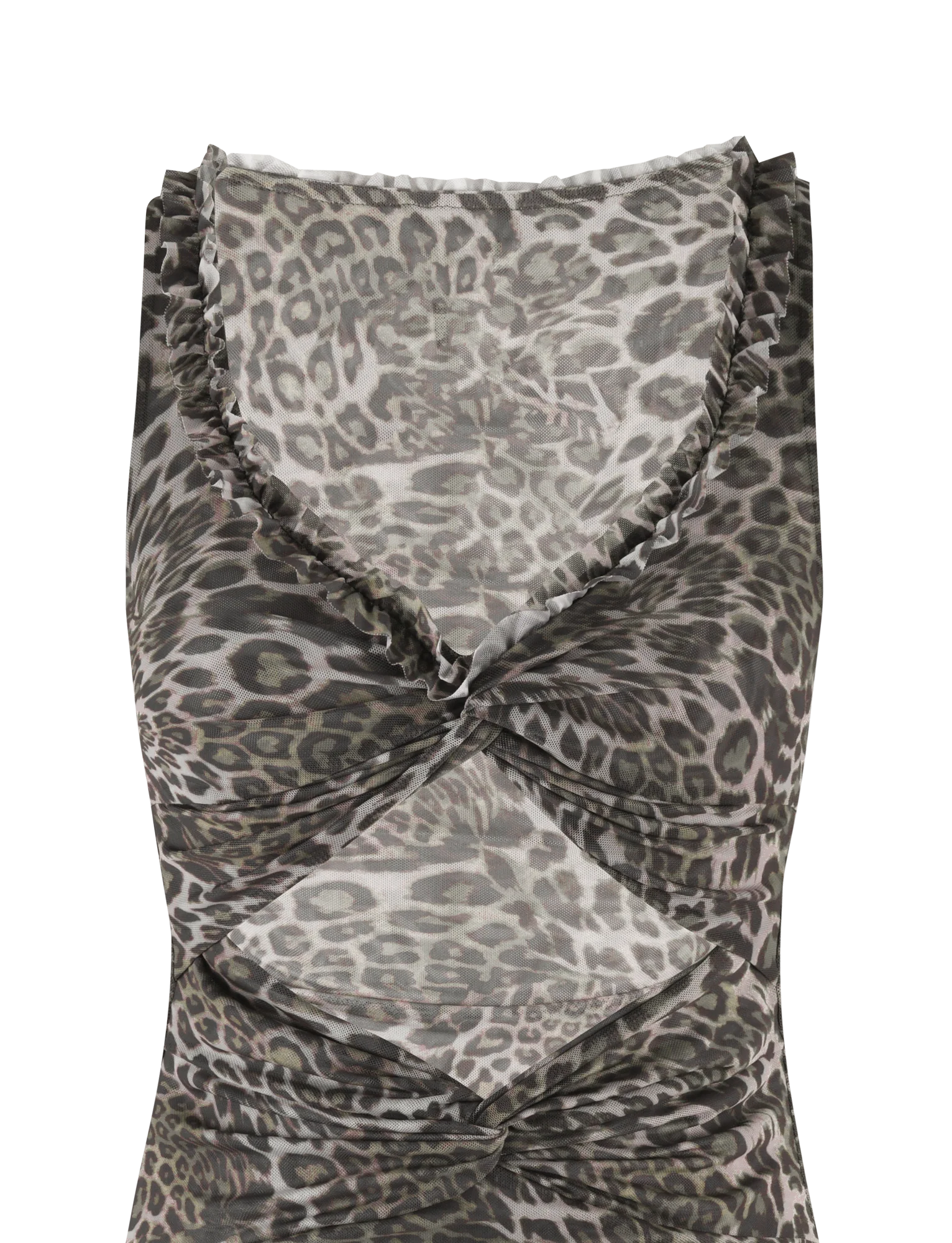 CAMPBELL MINI DRESS - NEUTRAL : LEOPARD